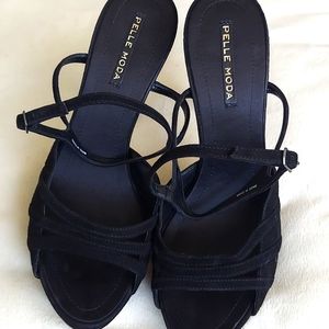 Pelle Moda platform with ankle strap